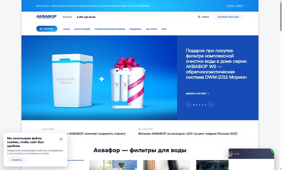 Скриншот сайта