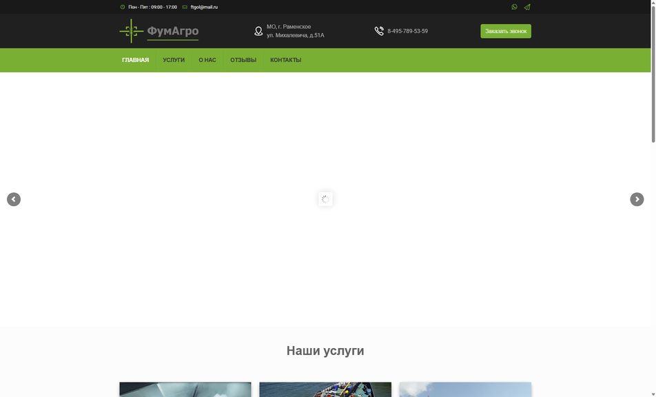 Скриншот сайта