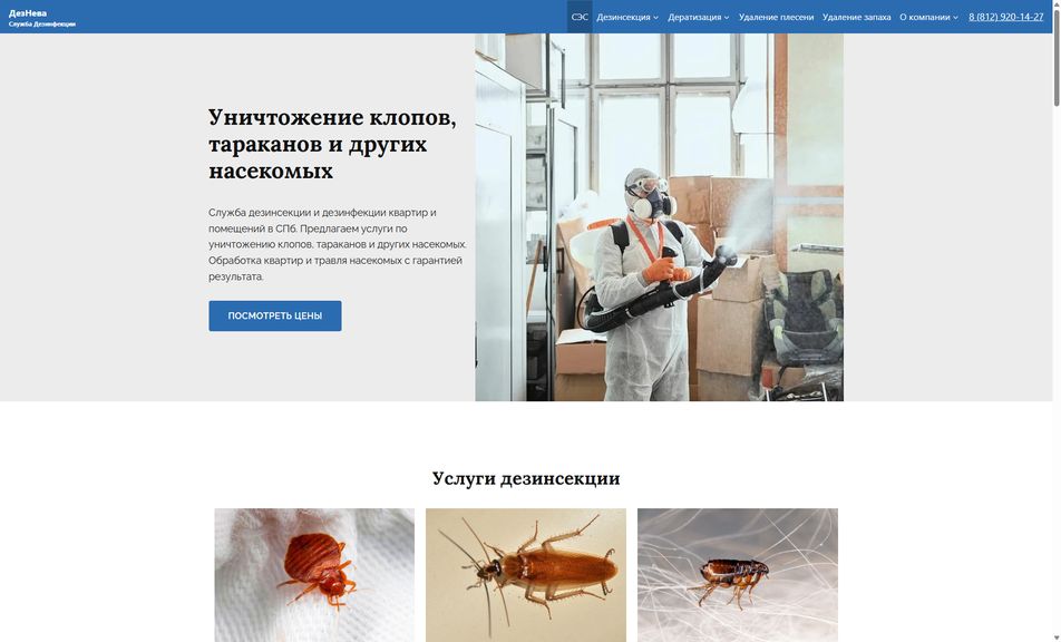 Скриншот сайта