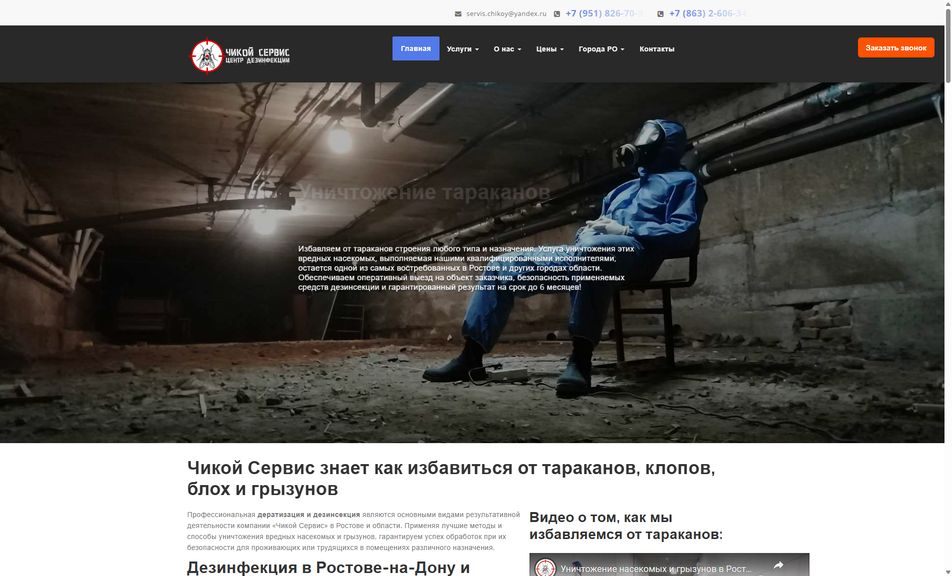 Скриншот сайта