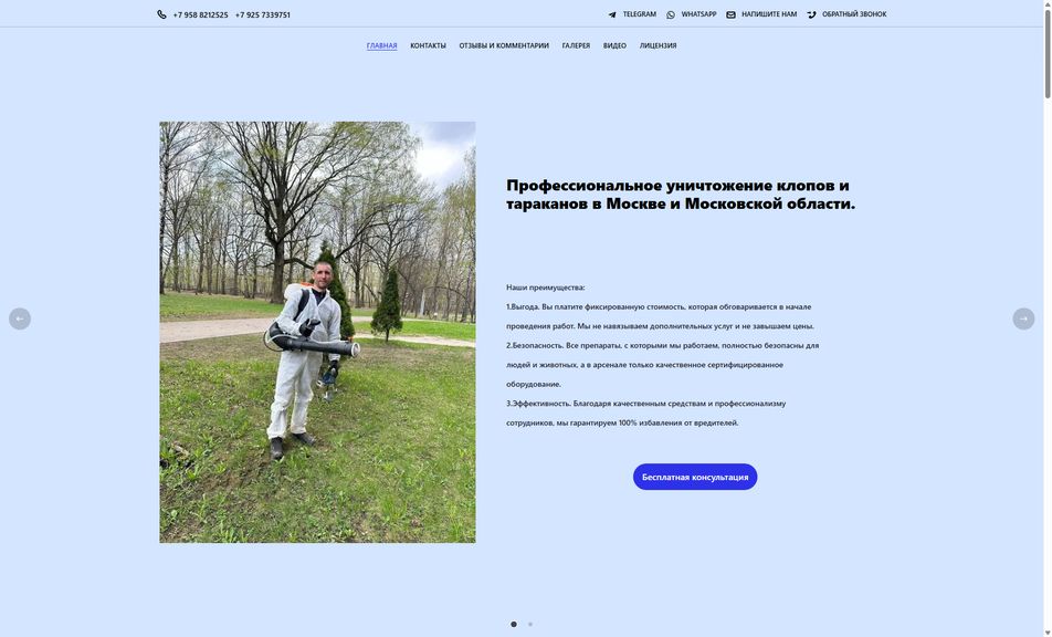 Скриншот сайта