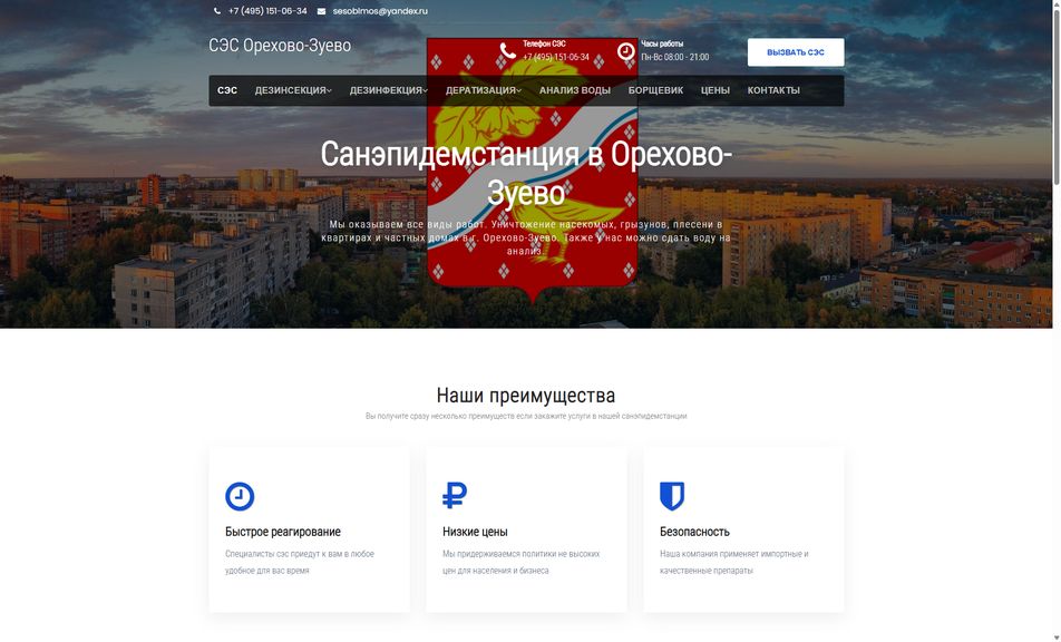 Скриншот сайта