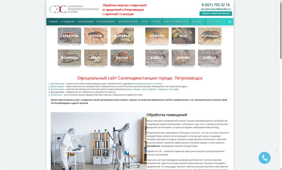 Скриншот сайта