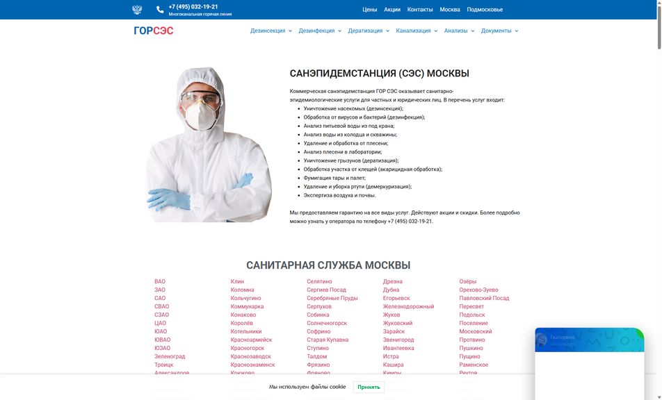 Скриншот сайта
