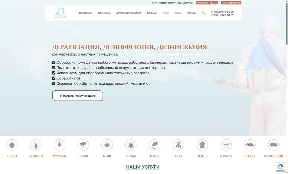 Скриншот сайта