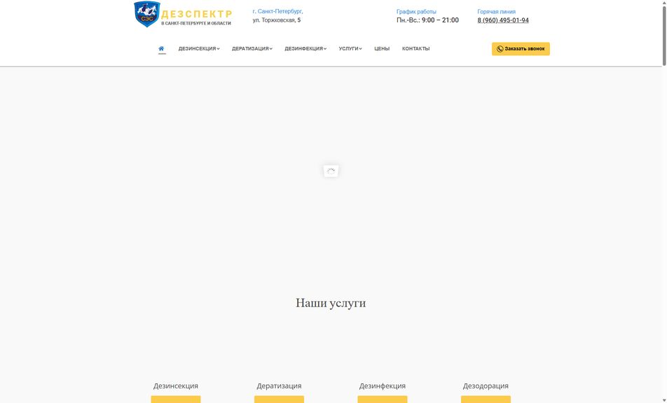 Скриншот сайта