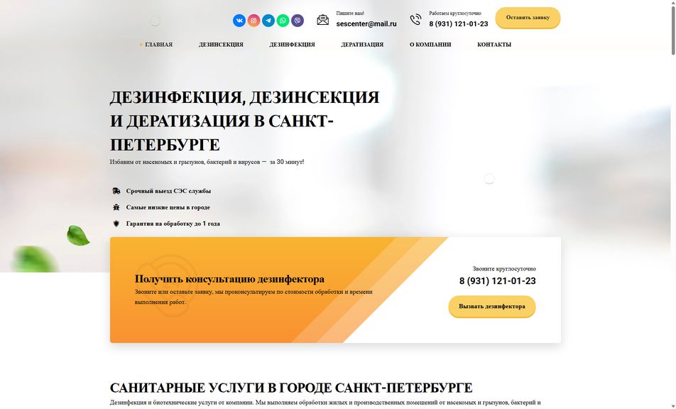 Скриншот сайта