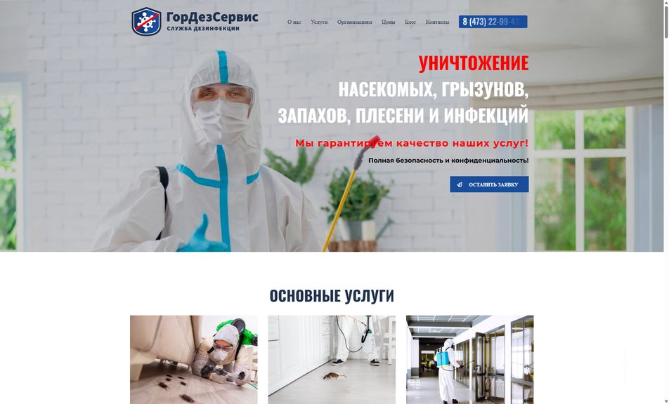 Скриншот сайта