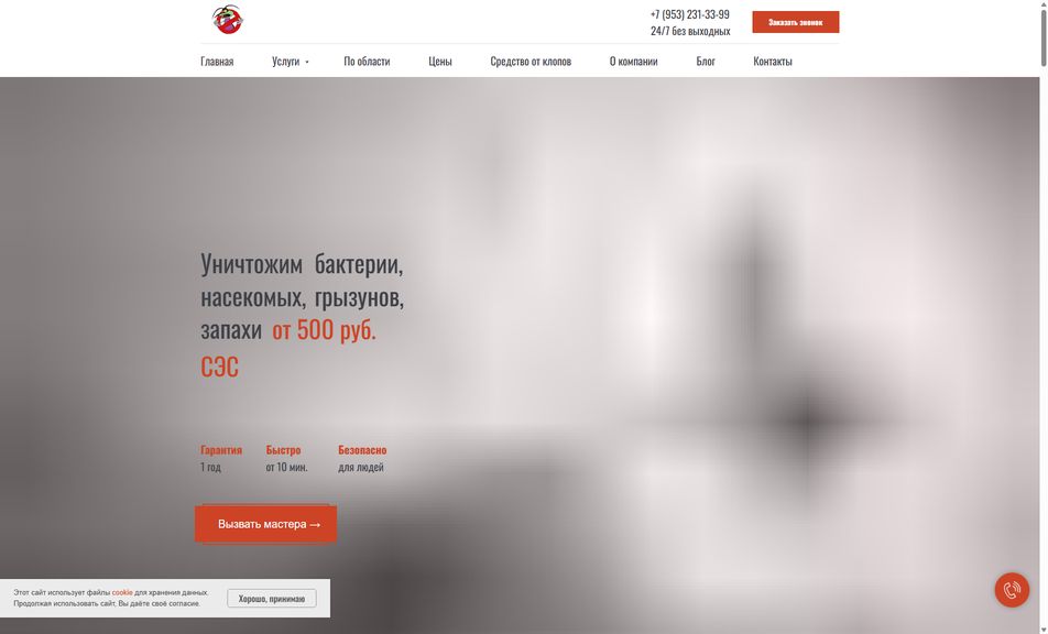 Скриншот сайта