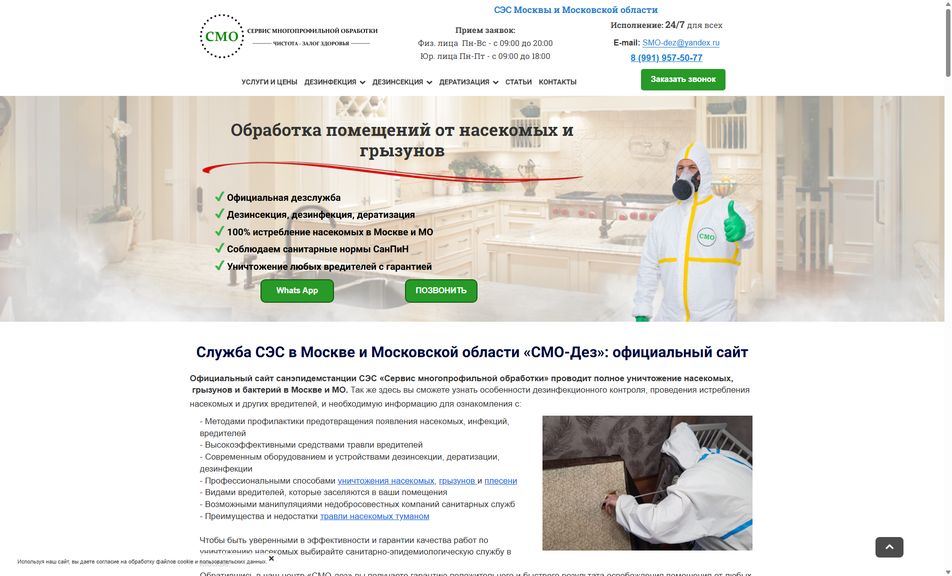 Скриншот сайта