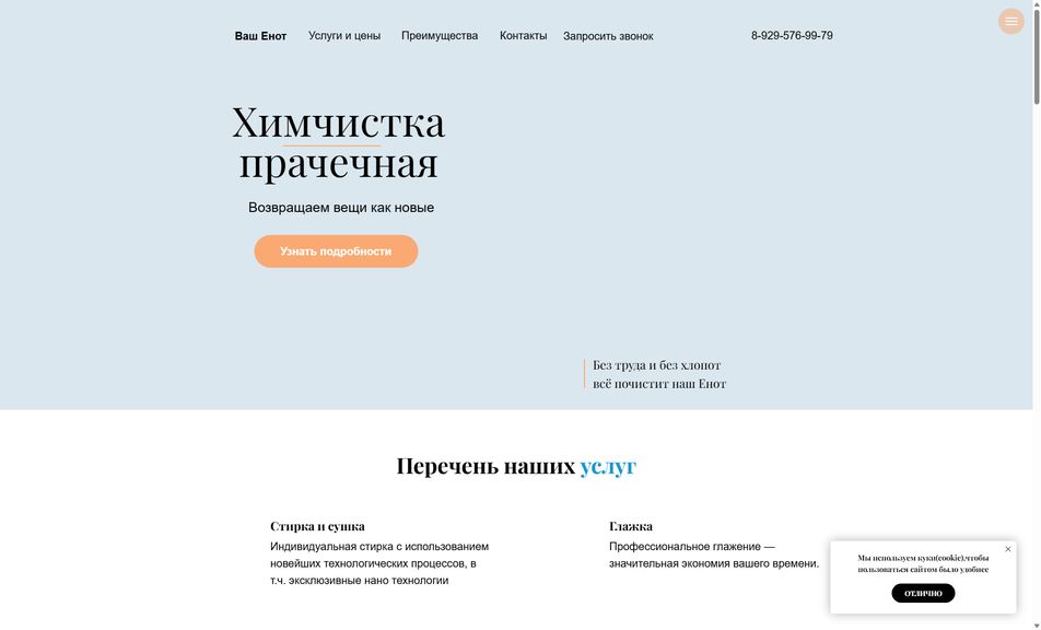 Скриншот сайта