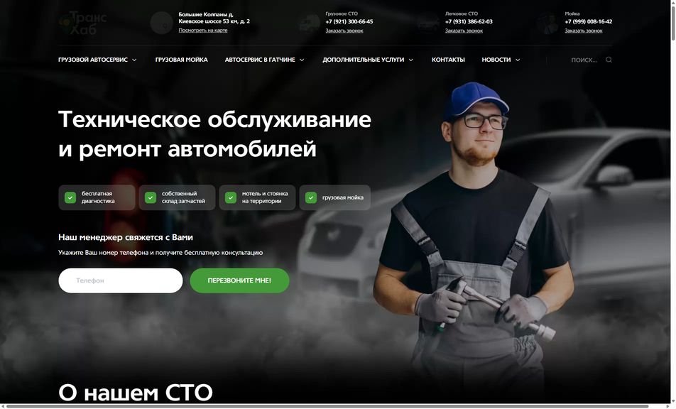 Скриншот сайта